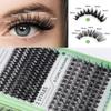 Large Capacity DIY Eyelash Extension Set: Natural Thick D Curl Segmented Self-Grafting Single Cluster Blossom Lashes