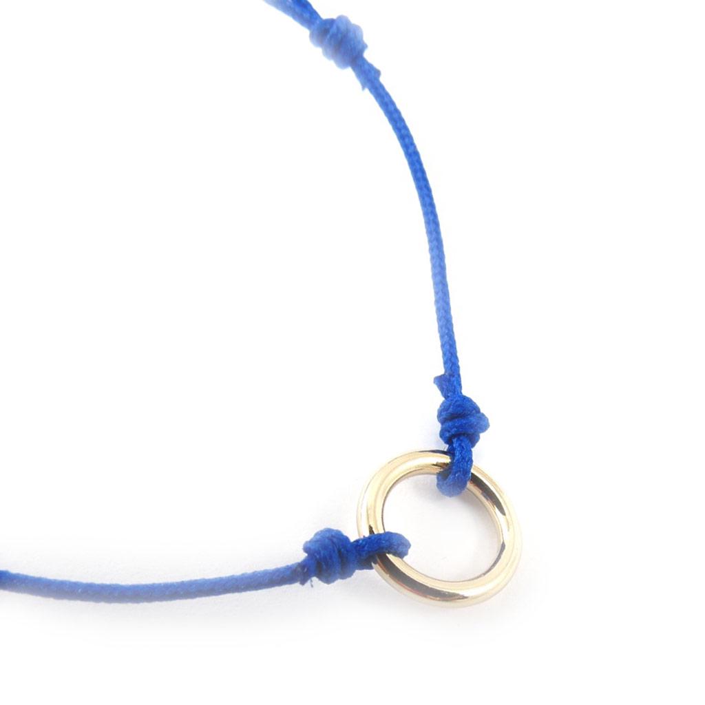 Les Trésors De Lily [K5167] - Gold Plated Bracelet 'Choréographie' Blue - 10 Mm