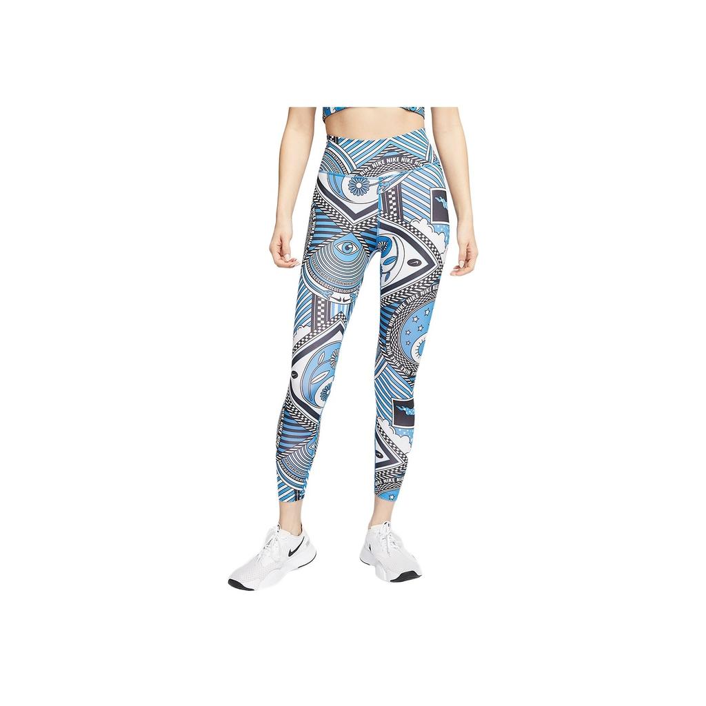 Nike One 7/8 Printed Tights Women Tights Blue CJ3899-435