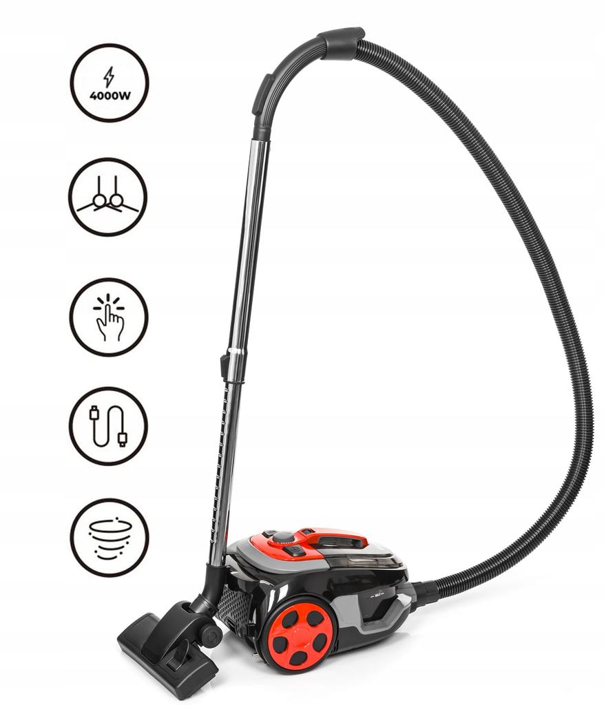 Lehmann Max Typhoon 4000W Cyclonic Vacuum Cleaner Bagless Hepa Filter Silent