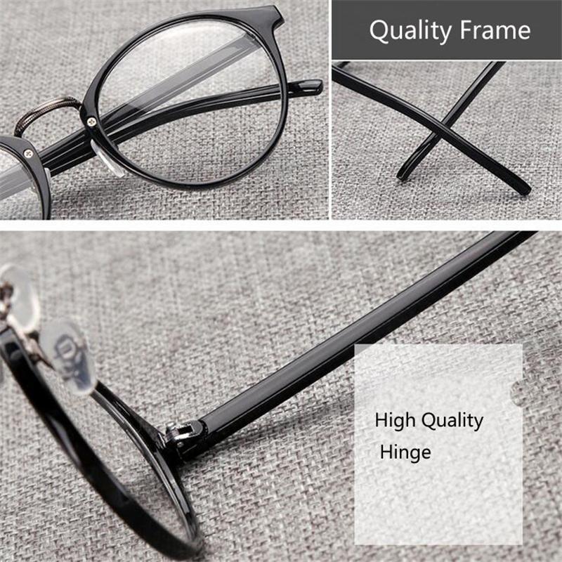 Diopter -1.0 -1.5 To -6.0 Round Finished Myopia Glasses Unisex Fashion Resin Lens Short-Sighted Eyewear Prescription Eyeglasses