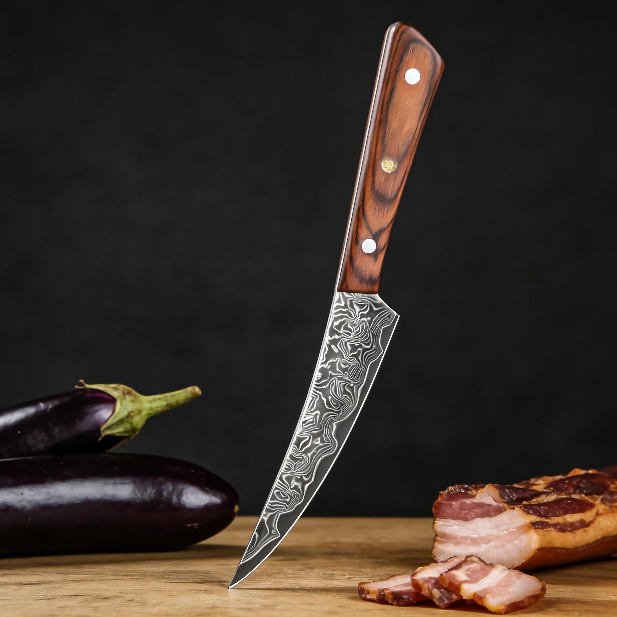 

1/2/3/4/5PCS,Kitchen Knives Blank Blade DIY Titanium Damascus Steel Making Tools No Handle Utility Knife Kitchen stuff