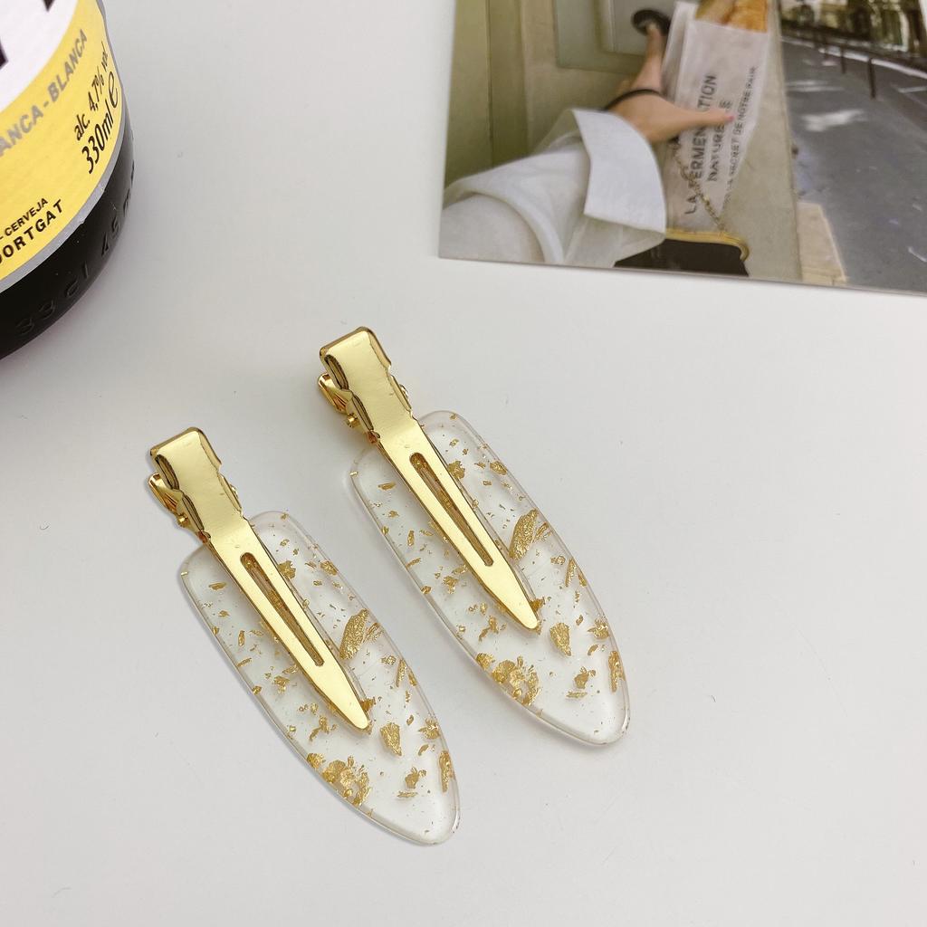 2PCS No Bend Hair Clips for Women Girls Pink Acrylic Acetic Hair Styling Seamless Hair Barrettes Tool Hair Accessories