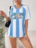 2026 Voetbal Fan Shirt Argentinië Brazilië Mexico Canada VS Voetbalshirt Shirts Voetbalteam V-hals Kleding voor Vrouw