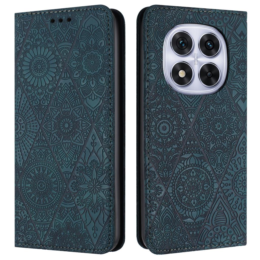 For Xiaomi Redmi Note 14 Pro+ 5G/Note 14 Pro 5G/Note 14 Pro 4G/Poco X7 5G Case Imprinted Flower Wallet Stand Leather Phone Cover