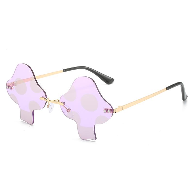 Cool Party Eyewear Mushroom Shape Sunglasses Women Fashion Travel Personality Halloween Sperical Glasses