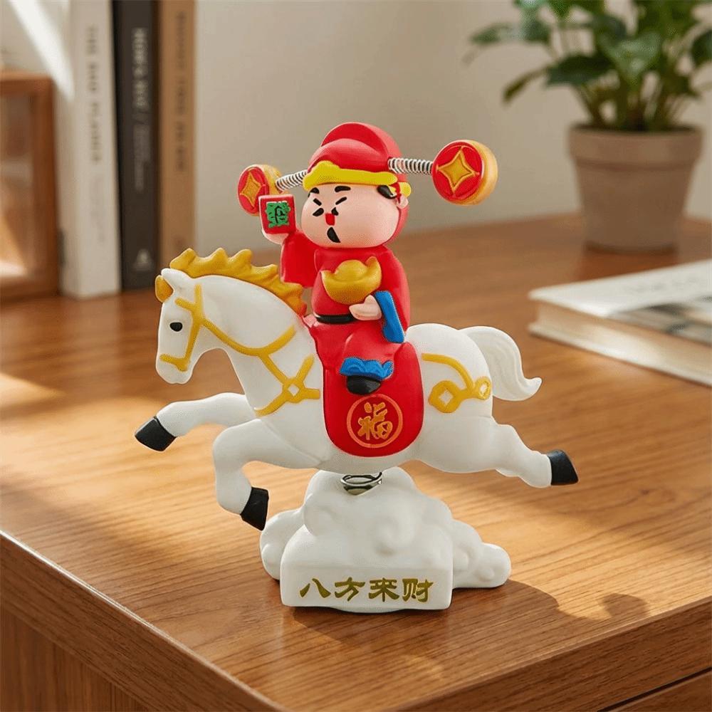 Cute God Of Wealth Desktop Decor Year of The Horse Horse Year Figurines  Center Console