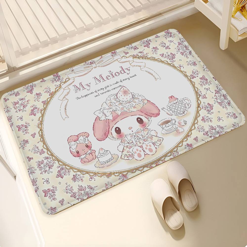 My M-melody Lovely Room Mats Anti-slip Absorb Water Long Strip Cushion Bedroon Mat Household Carpets