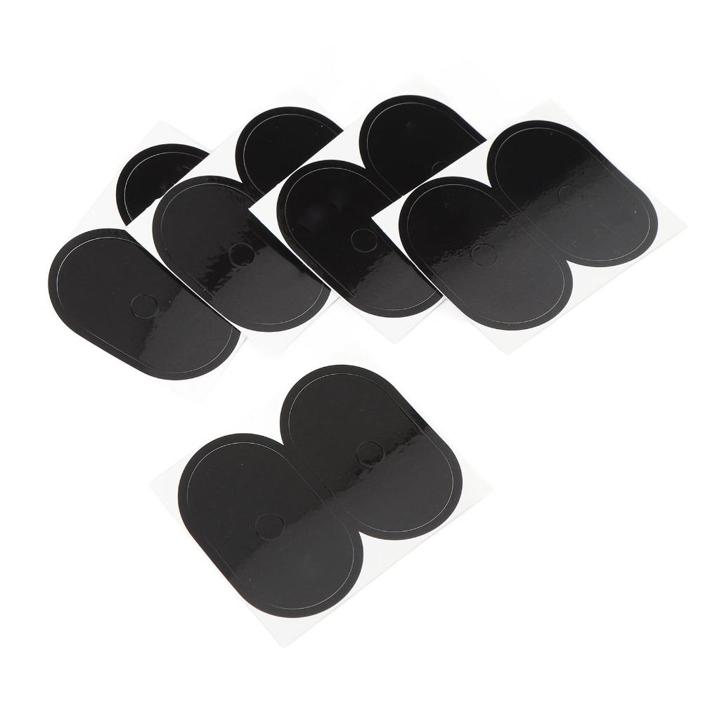 20PCS Oval Tire Valve Stickers Black Bike Air Nozzle Stickers  Bicycle Wheel Valve Area