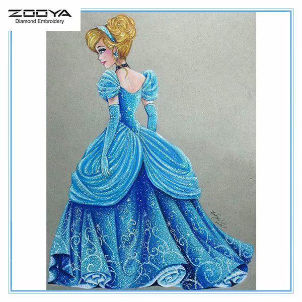 

ZOOYA DIY 3D Алмазная вышивка Крестиком Главная Декор Мультфильм Принцесса
