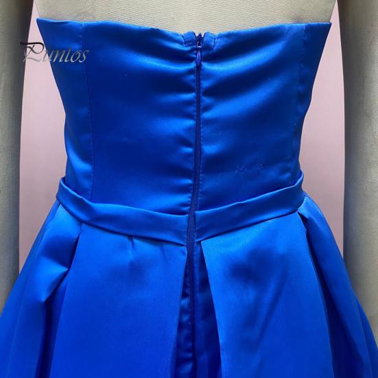 Dame Kveldskjole Bandeau Off Shoulder Ryggløs Ermeløs Høy Splitt A-linje Stor Sving Plissert Glidelåslukking Bak Ytelse Bryllup Maxikjole