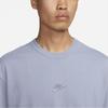 Nike Men's Solid Color Loose Fit Crew Neck Short Sleeve T-Shirt in Grey Blue