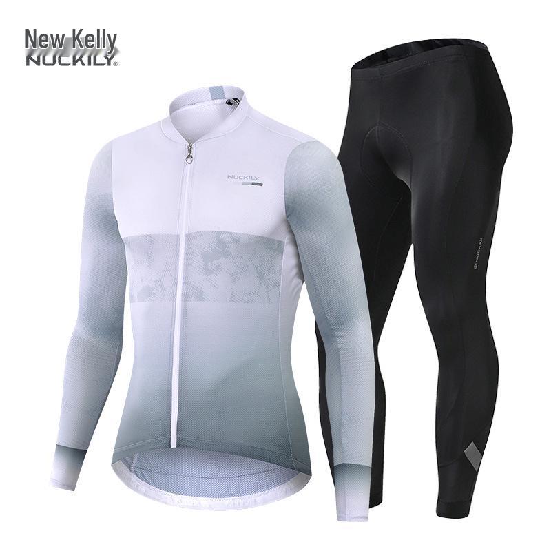 

Men s Lightweight Long-Sleeve Cycling Jersey & Pants Set for Spring/Summer XXXL