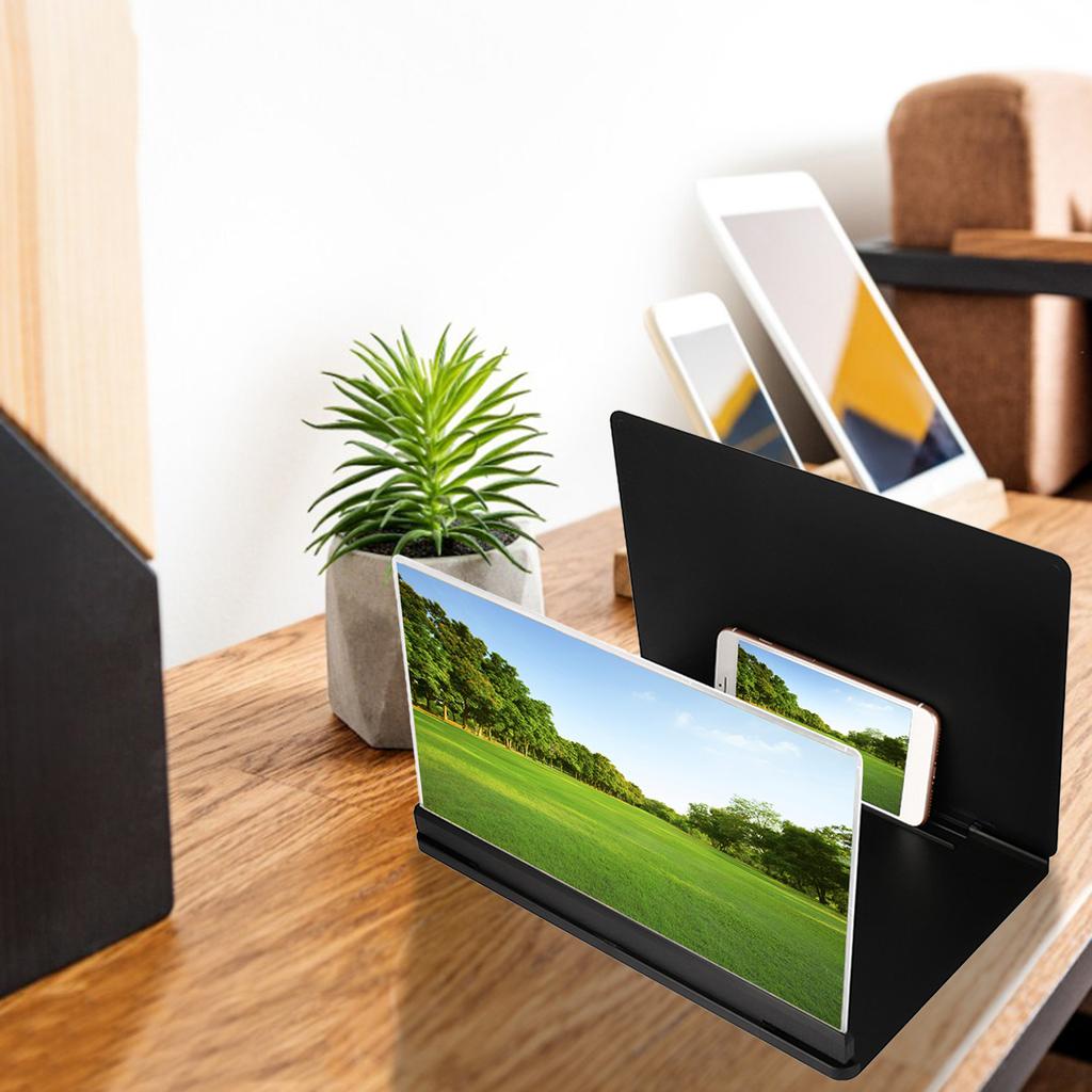 12''/14" Screen Magnifier for Cellphone 3D Magnifying Projector Screen Enlarger Foldable Phone Stand Screen Amplifier