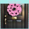 Spider Halloween Pink Wreath Door Hanging Ornament For Party Decor Setup Venue