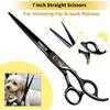 Sangelar 7 inch Pet Grooming Scissors Professional Groomer Dog Cat Pet Hair Care Tools Grooming Scissors Cutting Shear Curved Scissors Thinning