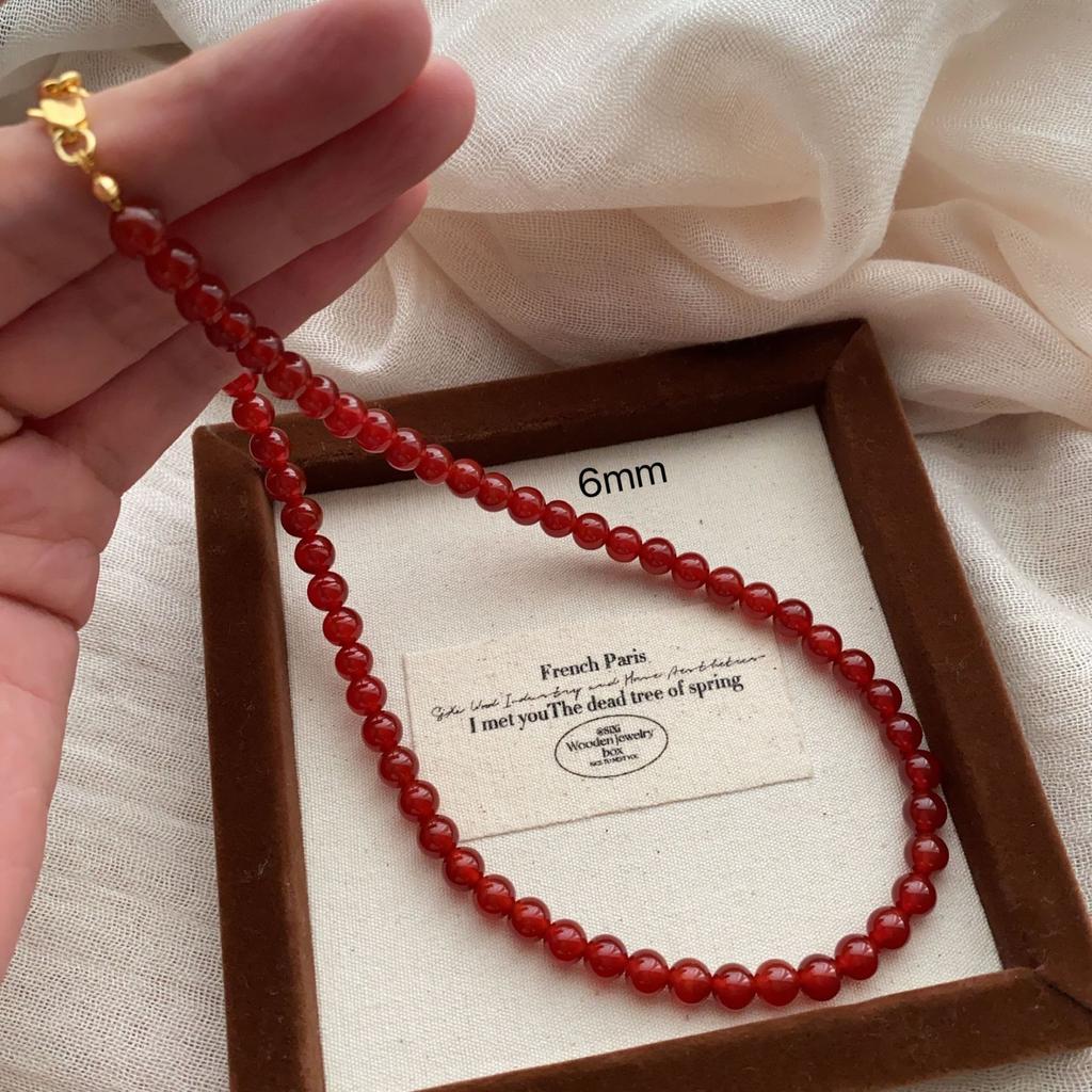 Versatile Necklace, Super Bright Pearl Neck Chain, French Unique Retro Mini Summer Light Luxury Niche