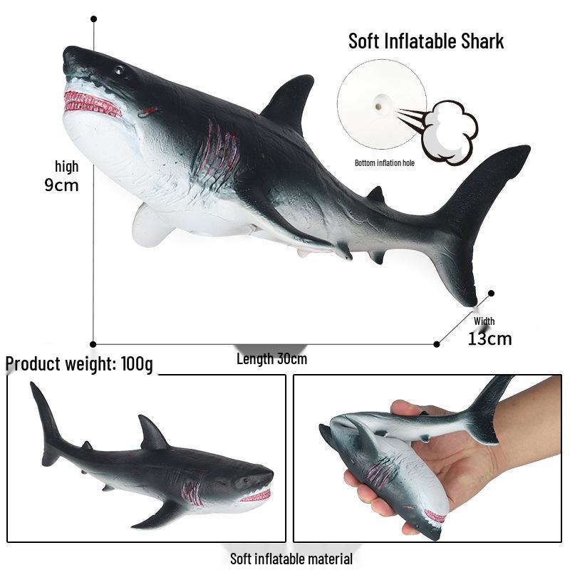 Children's Soft Rubber Marine Animal Toys: Killer Whale, Great White Shark, Beluga, Blue Whale, Dolphin, Sperm Whale Models