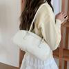 Women Korean Style Casual White Baguette Bag Lady Simplicity Vintage Versatile Shoulder Bag Female Trendy Valentine Day Gifts