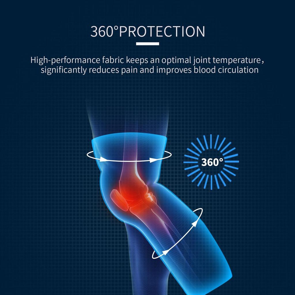 OLIKEI Bandage Compression Knee Sleeve Full Leg Knee Pads Elastic Knee Brace Sports Warm Long Knee Support for Basketball Running Fitness