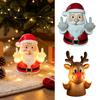 Decor Cameră Cool pentru Camere de Jocuri Crăciun Lumină de Crăciun cu Degetul Mijlociu, Lampă cu Ren Crăciunul Poznaș cu LED Iluminat Ciudat pentru Verandă Strălucire Caldă, Perete