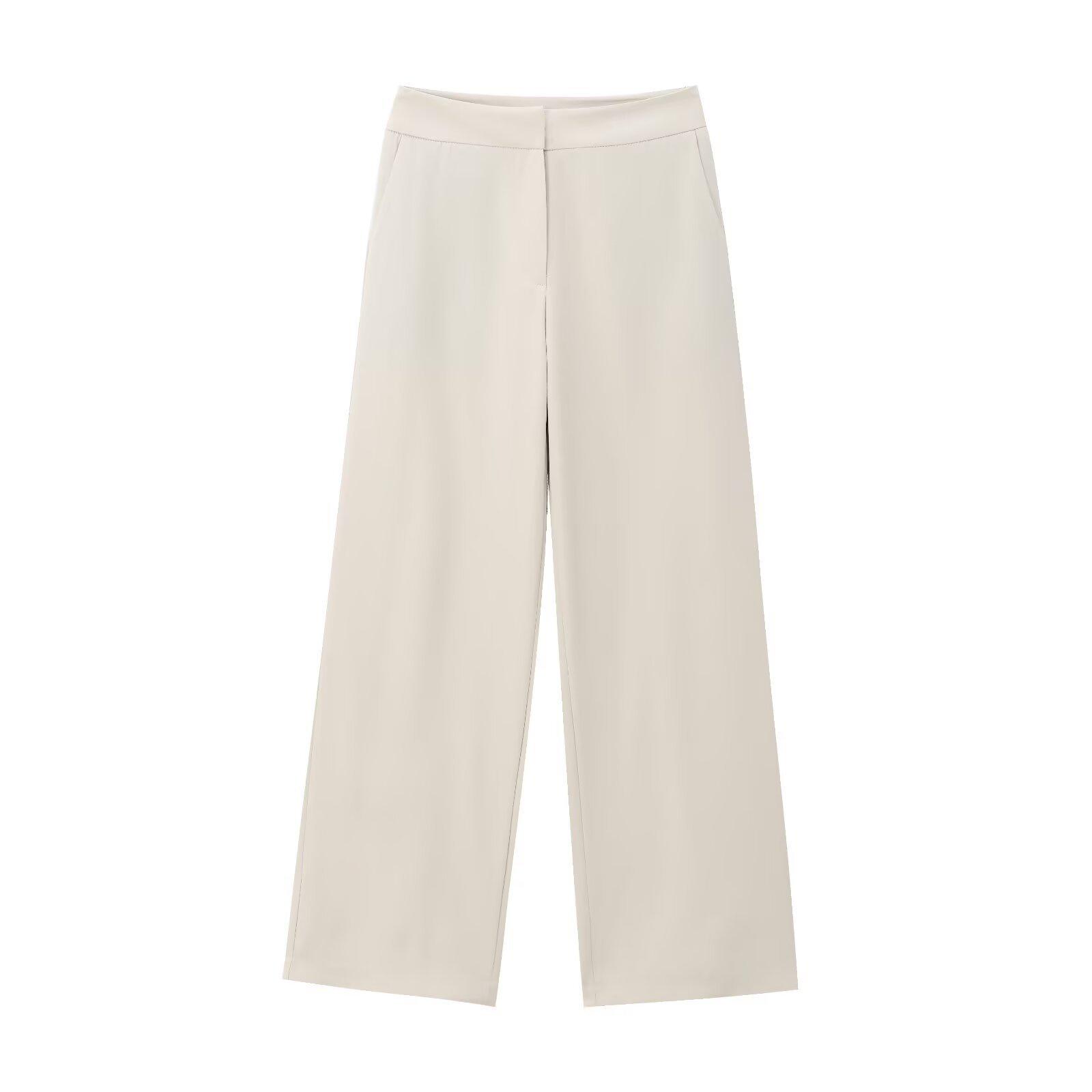 

European & American Slim Fit Suit Jacket with Mid-Waist Straight Leg Pants (Style 9288507/9287507) Large