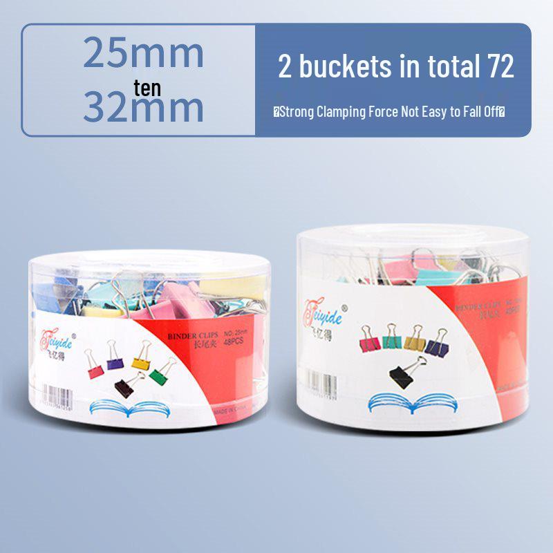 Mixed Pack of Colored Bulldog Clips - Large, Medium, and Small Paper Clips for Documents and Books