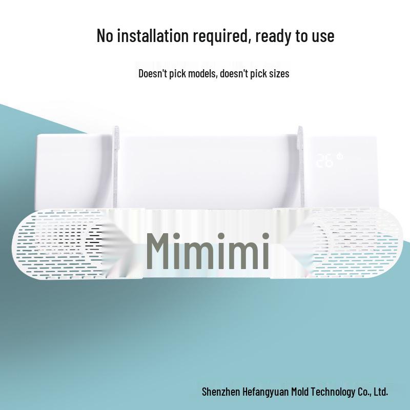 Universal Air Conditioner Wind Deflector: No-Install, 180° Rotating Airflow Shield