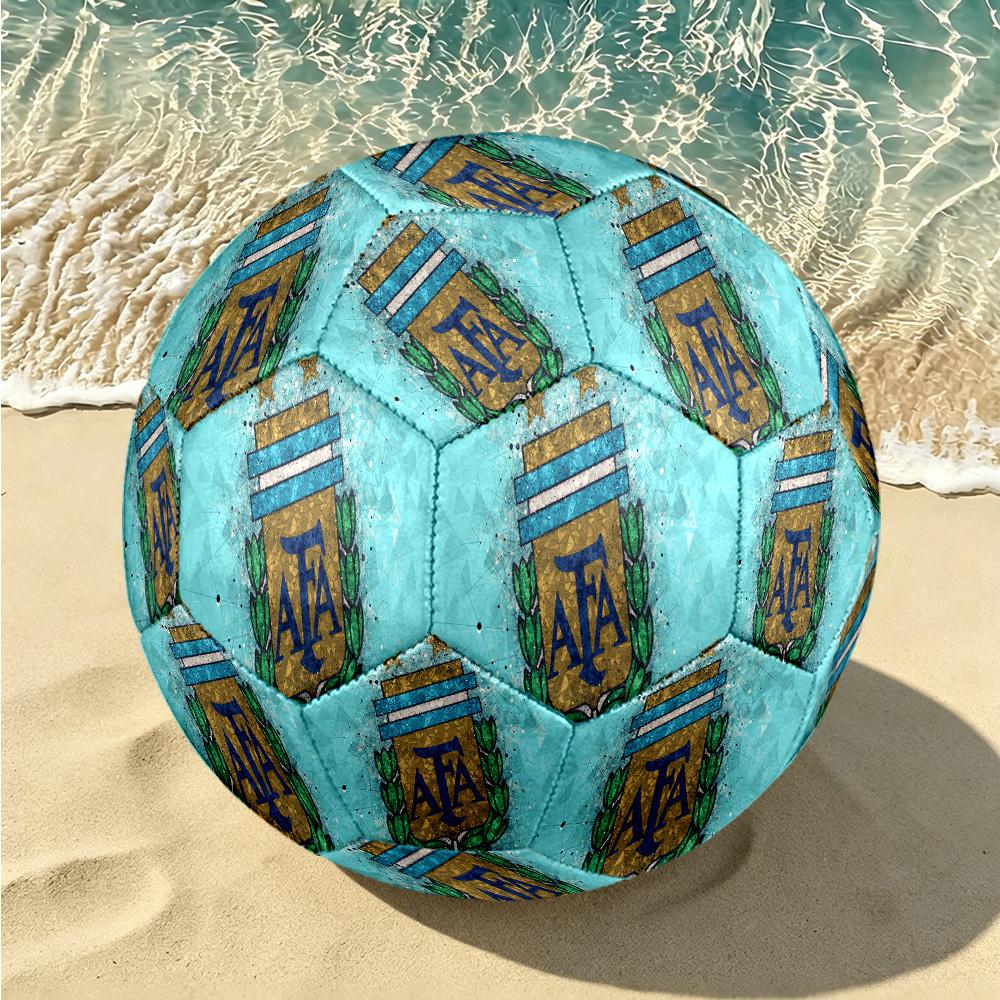 1pc Argentina Football Crest Size 5 Soccer Ball, Suitable for Practice Matches/tournament Training,Lightweight and Durable logo70711