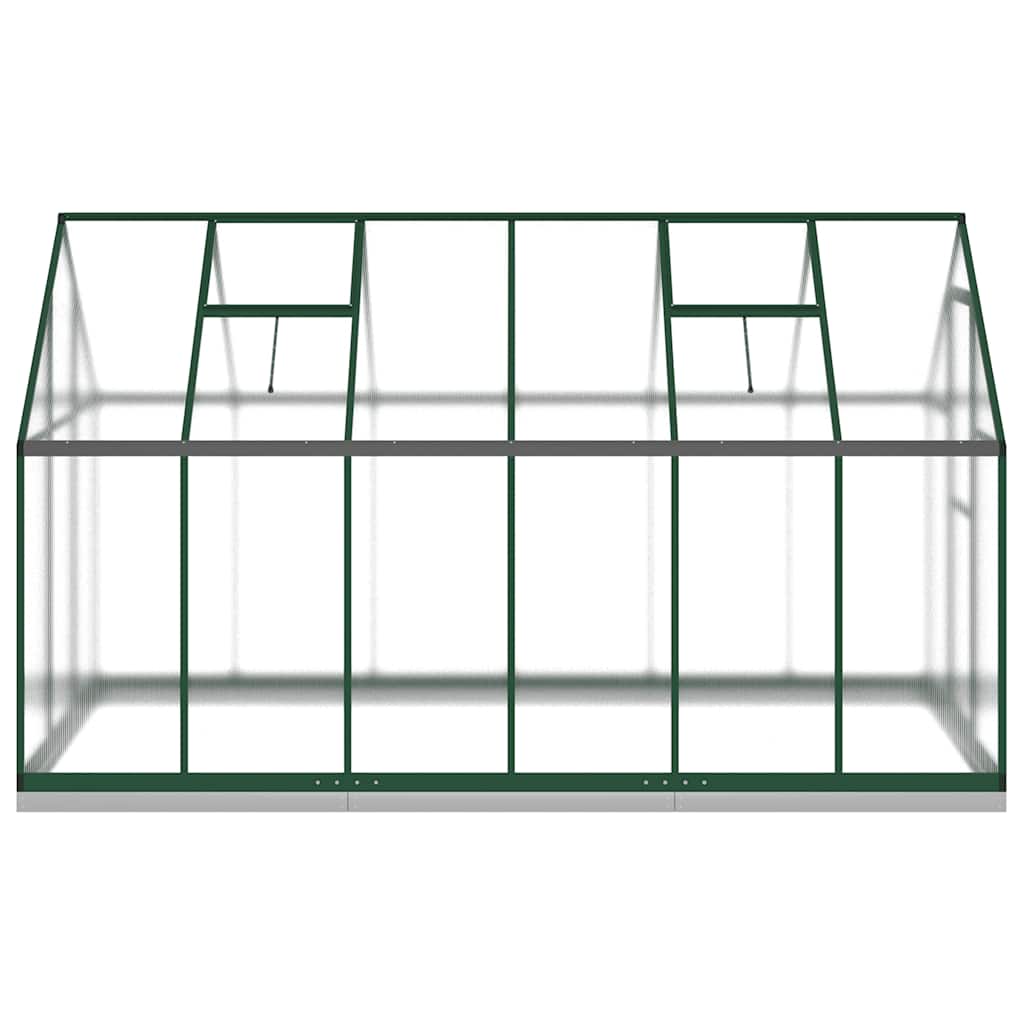 Vidaxl Greenhouse With Base Frame, Green, 334X169X202 Cm, Aluminium