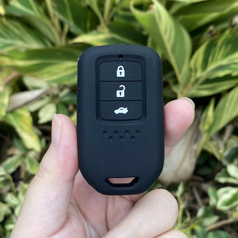 3 Buttons Silicone Car Fob Key Cover Protect Skin Case Holder for Honda Fit City Greiz Jazz XRV Venzel HRV CRV Remote Keychain