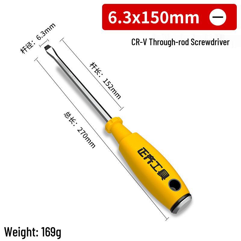 Magnetischer Schraubendreher-Satz mit Kreuz- und Schlitzkopf - Industriell, Schlagfest, Superhart