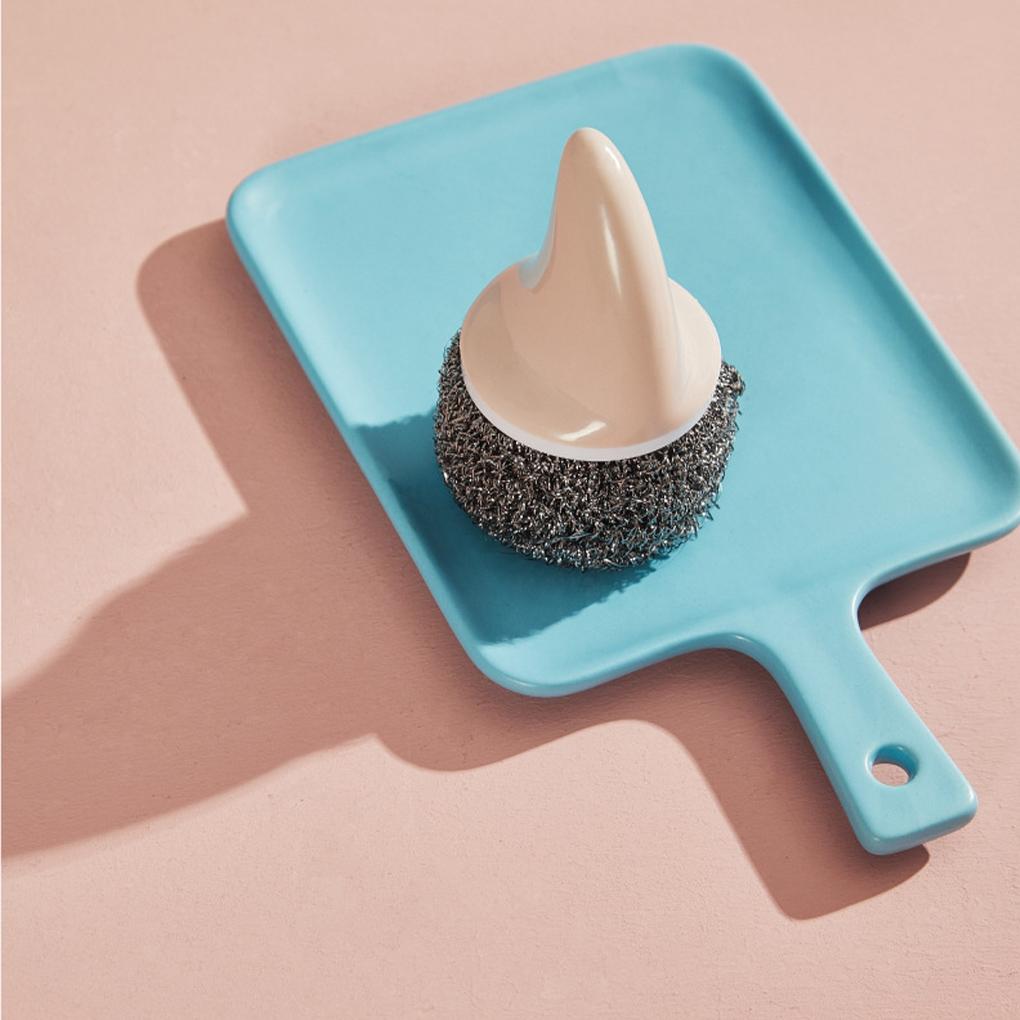 Stainless Steel Wire Ball Cleaning Brush Washing Removable Scrubber Bathroom Sink Clean Dirty Removing Gadgets Household