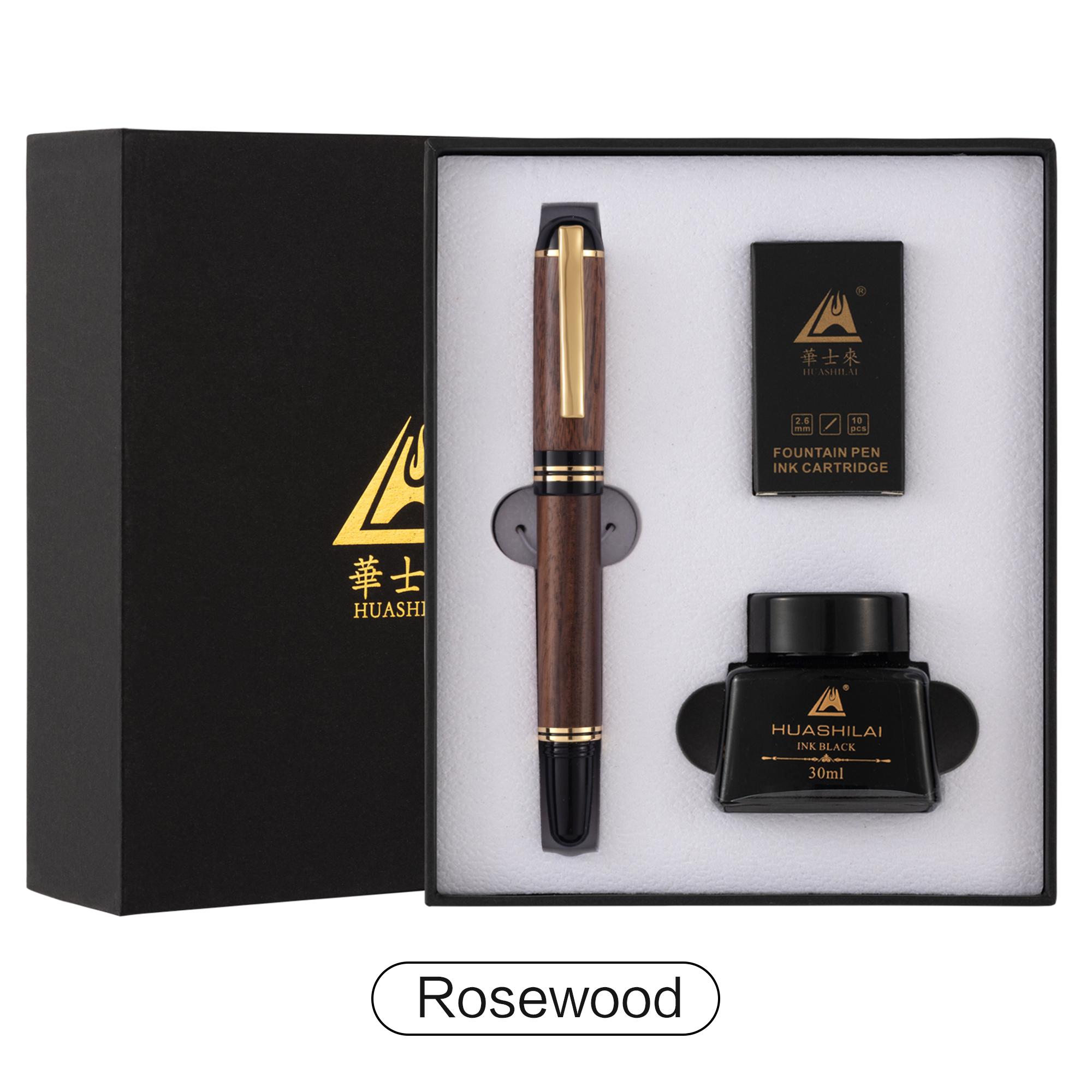 

Роскошный набор деревянных ручек - Изысканная перьевая ручка в подарочной коробке, идеальный подарок на выпускной, день рождения или для бизнеса розовый лес