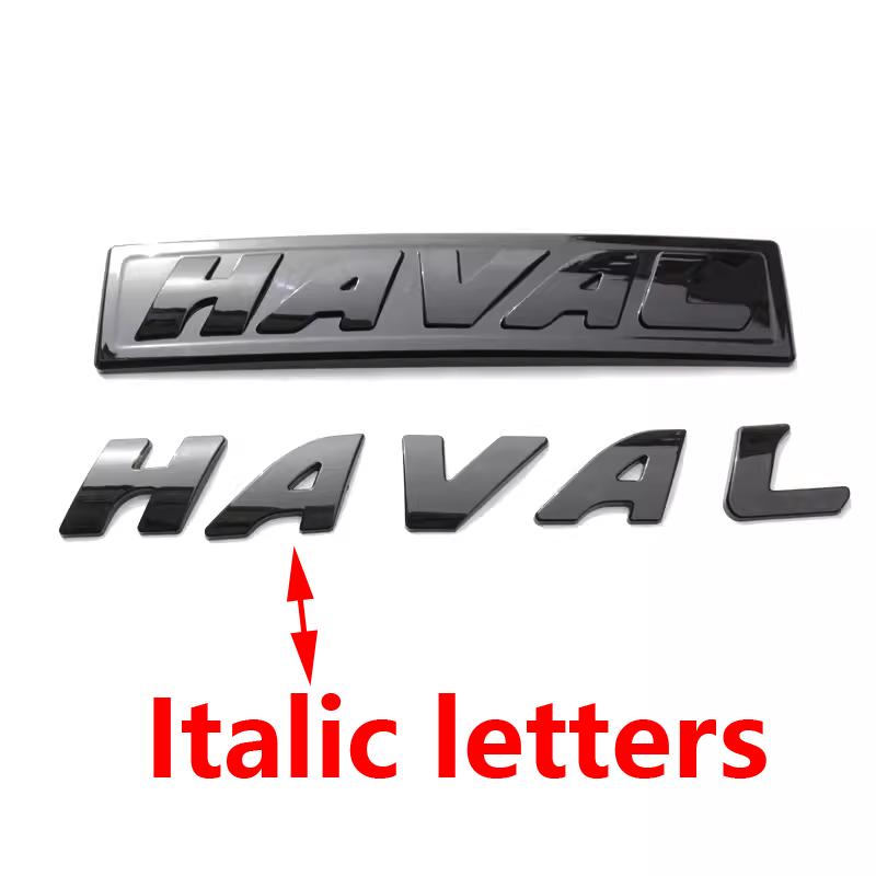 Per Haval H6 GT logo Auto Rete Anteriore Emblemi Logo Nero Per GWM Great Wall Generazione Haval H6 GT