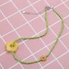 Flower Beaded Pendant Necklaces Small Chain Necklace Choker Pendant Necklaces