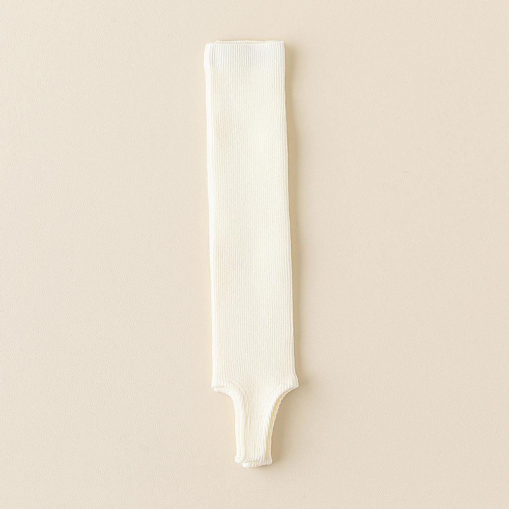 

Женские осенние тонкие носки-пинетки в балетном стиле до середины икры 1 pair молочный белый
