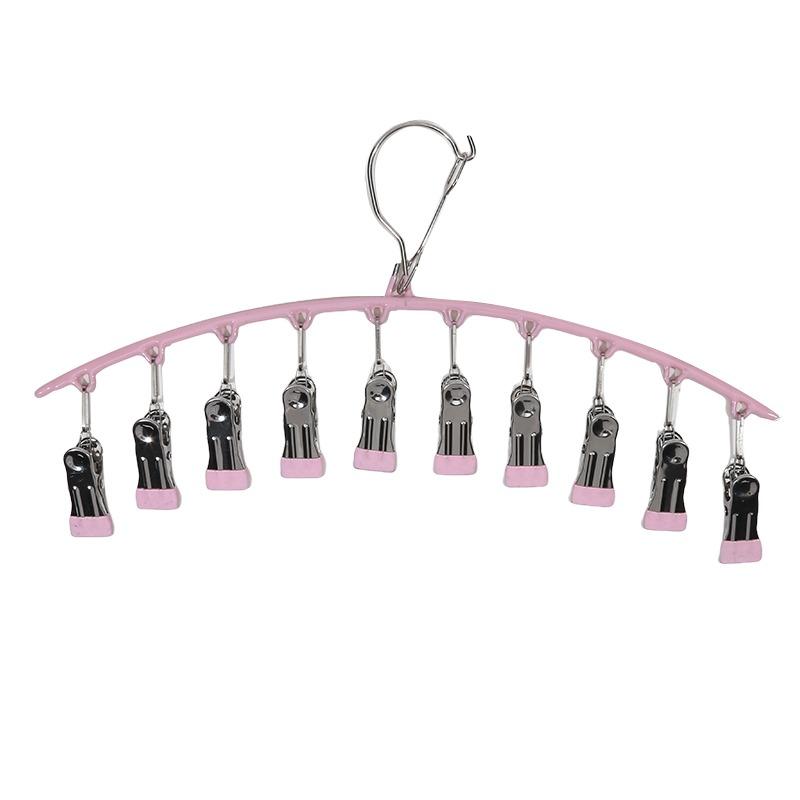 10 Klammern Edelstahl Sockenklammer Platzsparender Bogen Socken Trockenständer Winddicht Rutschfest Kleiderständer Unterwäscheklammer Handtuchhalter