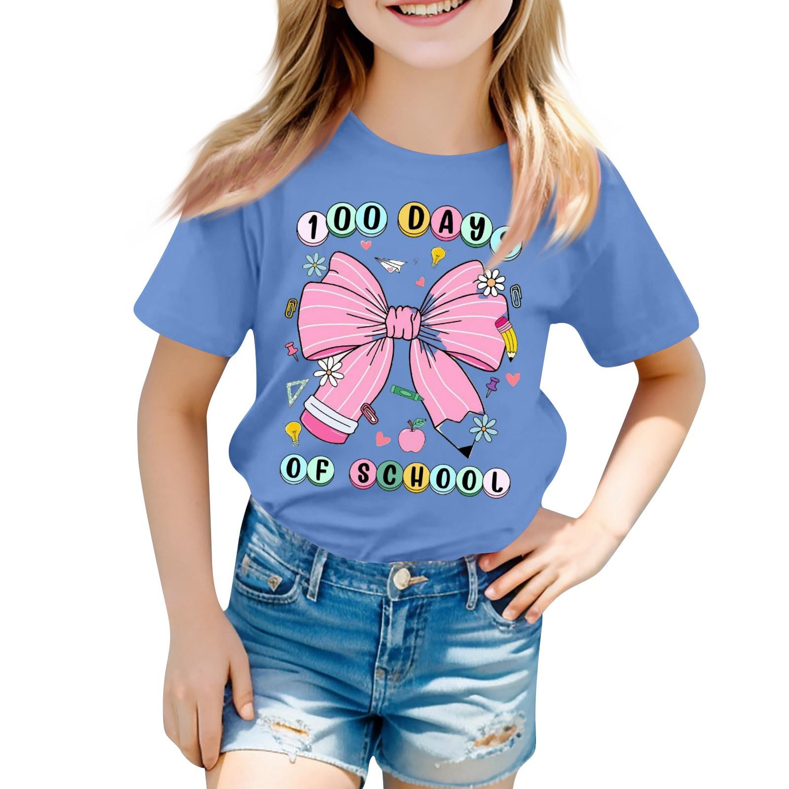 

Футболка 100 дней школы для детей, мальчиков и девочек, футболка 100-й день школы, детский сад, футболки, топы 160