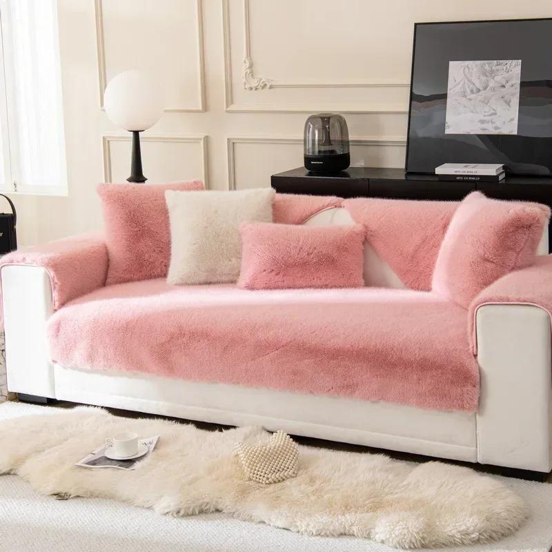 Thicken Plush Sofa Cushion Super Soft Non-slip Sofa Towel Covers Luxury European Universal Couch Slipcovers for Living Room