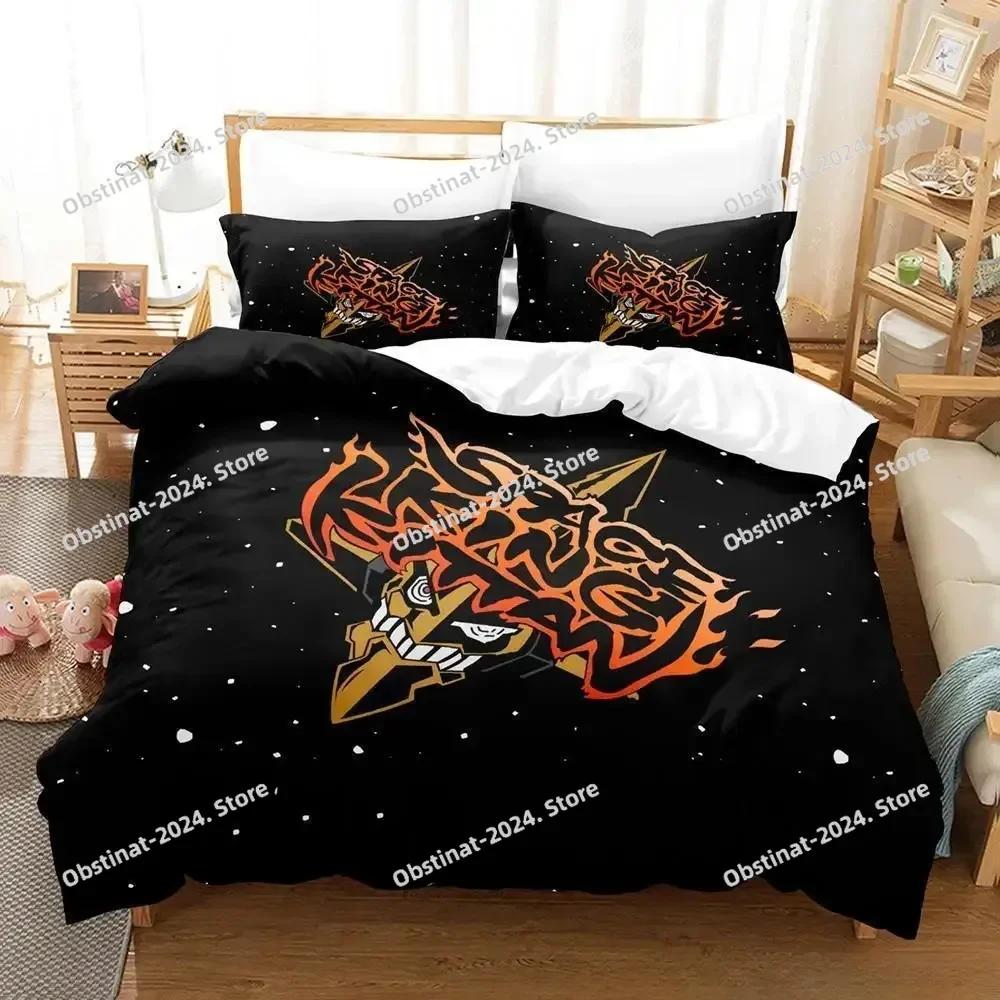 Tengen Toppa Gurren Lagann Bedding Set Single Twin Printed With Pillowcase Duvet Cover Soft Single Double Queen Super King Size
