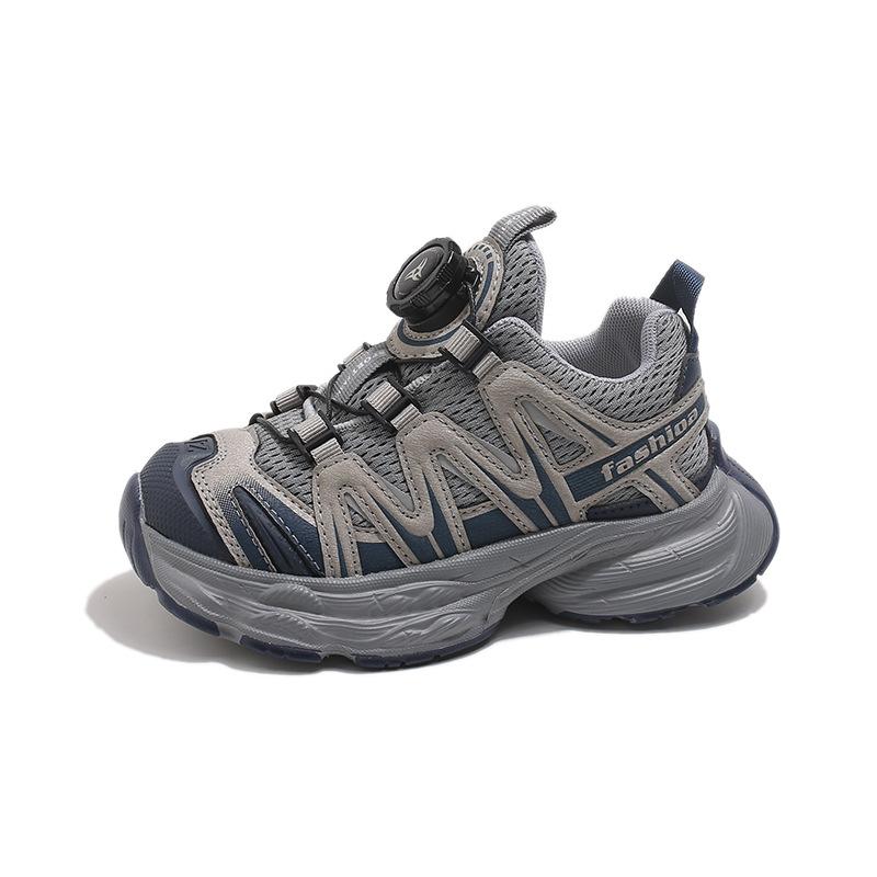

Rotating Buckle Shoes - Single Shoes for Boys, Breathable Sports Shoes for Girls 27 серый