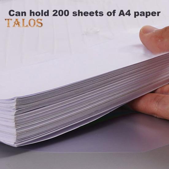 20Pcs Document Bag A4 Size Plastic Wrap Waterproof File Folders Translucent Snap Button Bright Color Scratch-resistant File Organizers