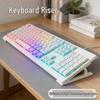Keyboard Riser Stand: Elevate and angle your keyboard for more comfortable typing, featuring a non-slip design.