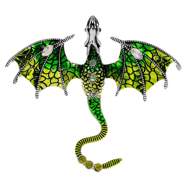 Enamel  Dragon Brooch Beautiful Legand Animal Pin  Colors Available Winter Jewelry High Quality New