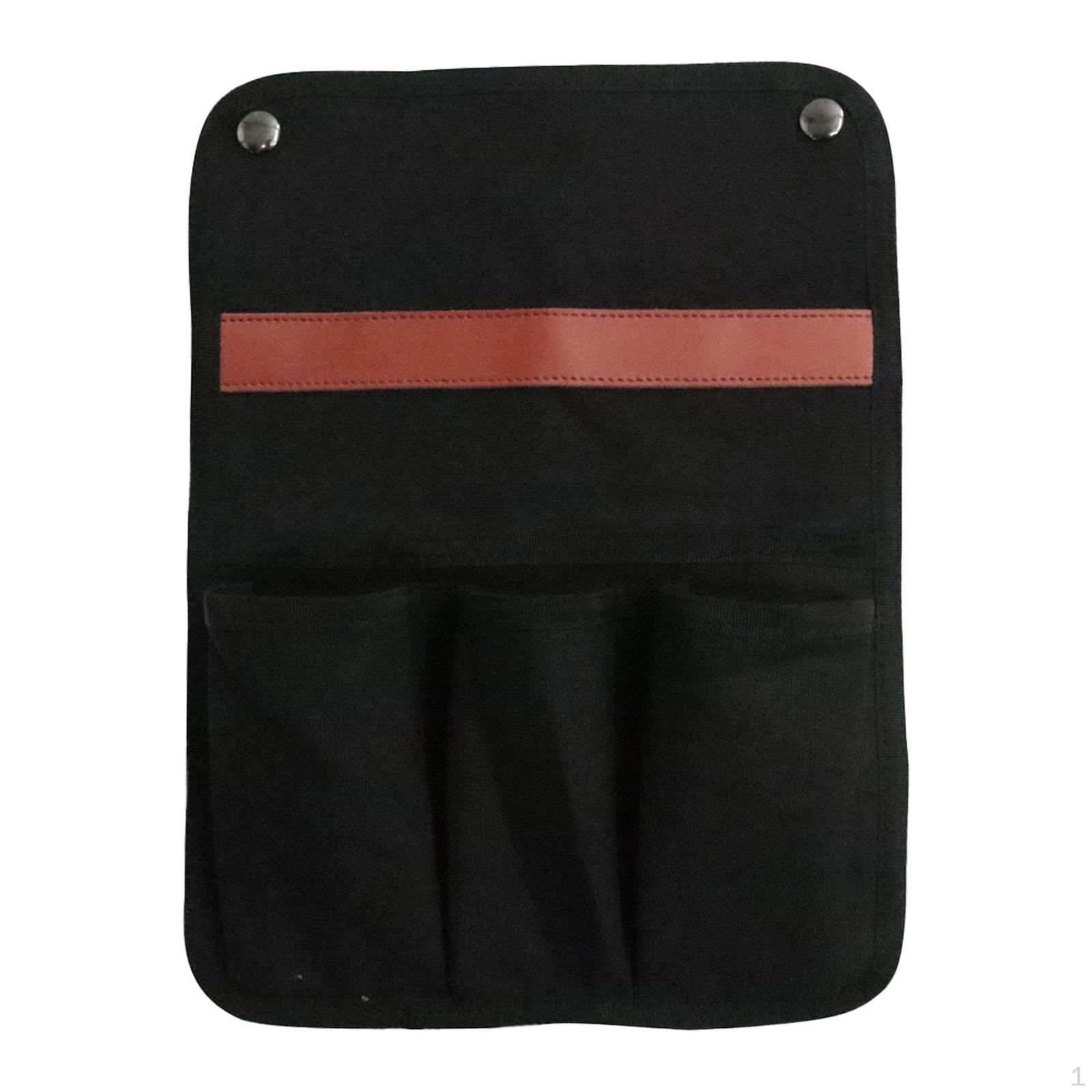 

Pouch Camping Chair Armrest Storage Bag Hanging Pocket Canvas Multi Pockets Organizer with Snap чёрный