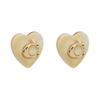 Brand Logo Brass Earrings Women's Gold