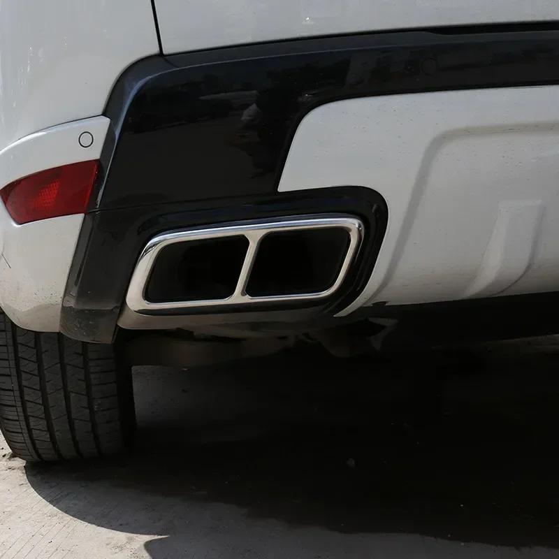 For Land Rover Range Rover Sport P400 Stainless Steel Car Tail Pipes Silence Cover Exhaust Pipe Cover Stickers Car Accessories