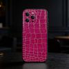 Crocodile Skin Phone Case For iPhone 17,16,15,14,13,12,11 Plus,Pro,Max,Mini Silicone black Soft Cover
