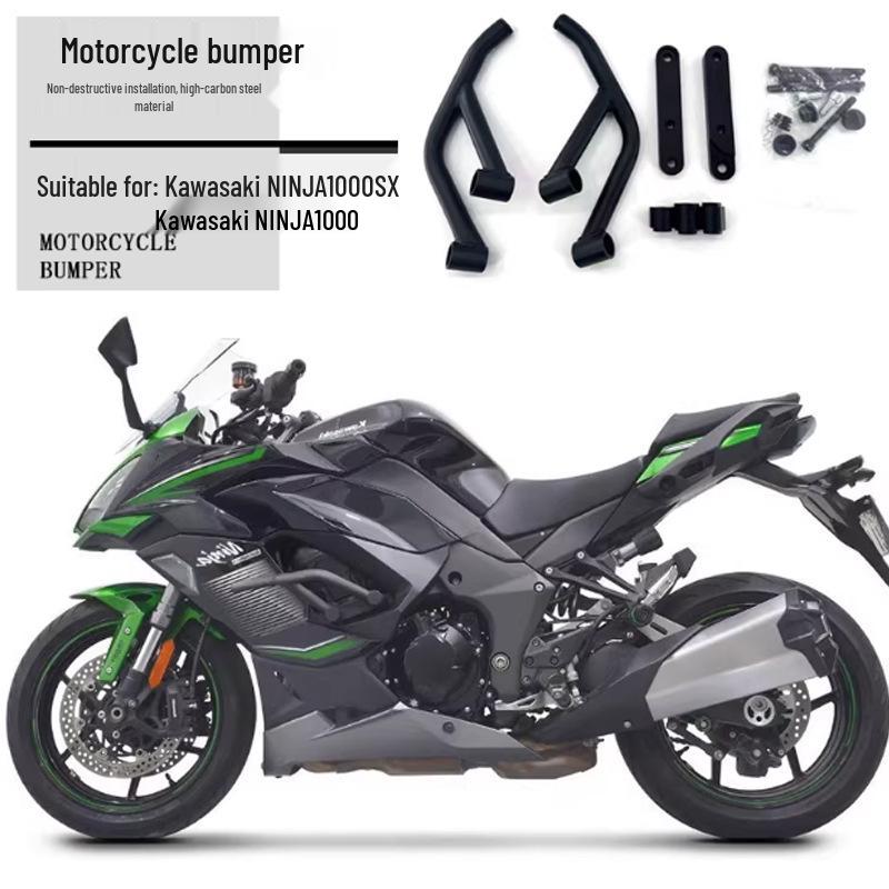 

Защита двигателя (дуги безопасности) Kawasaki NINJA 1000SX 2021-2025 Black Export Quality Thick Set